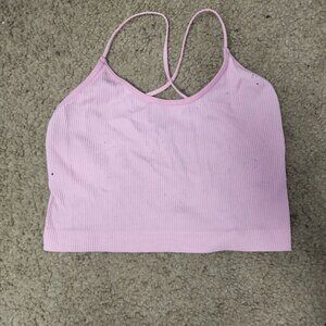 Pink cropped tank top